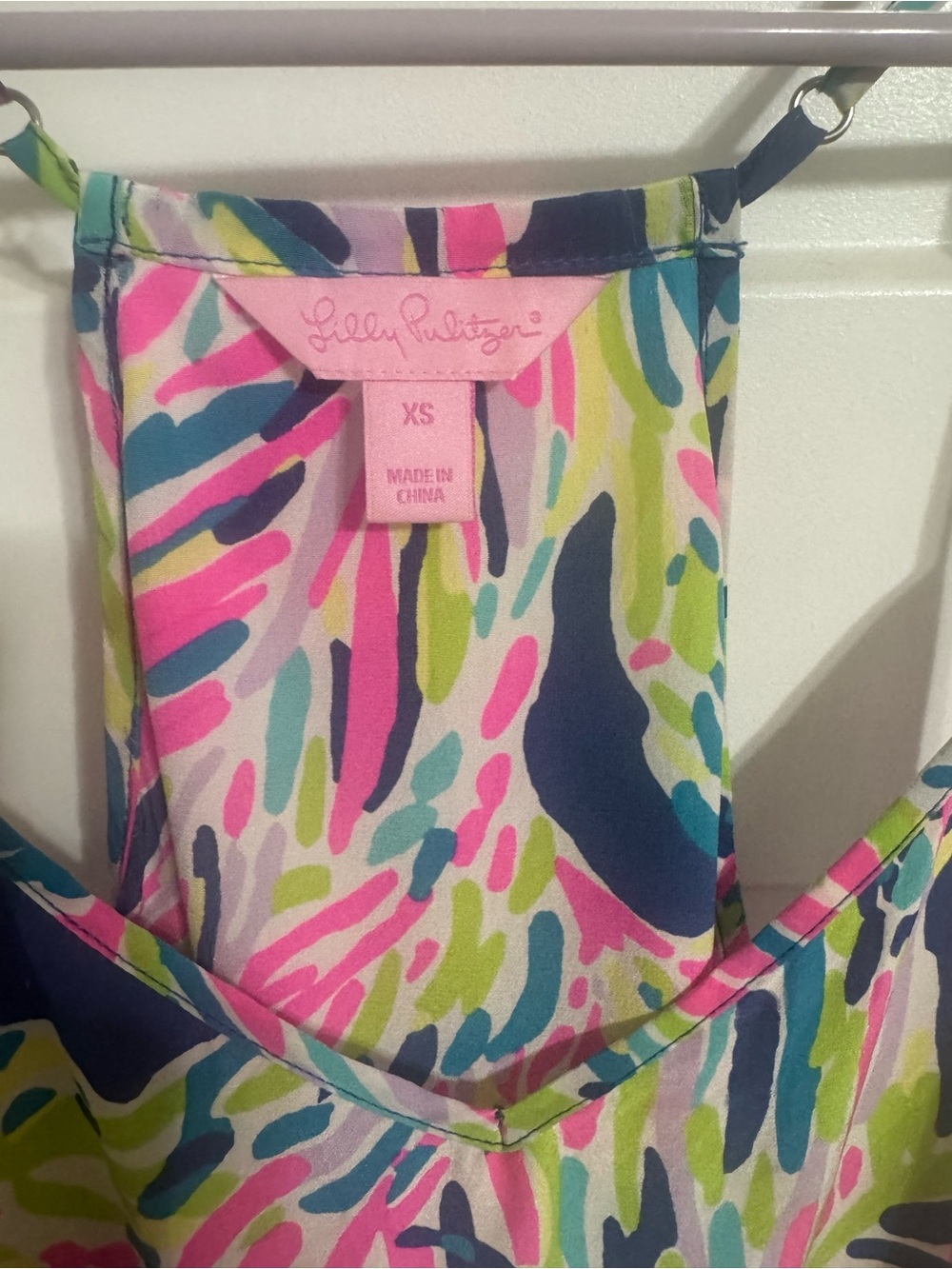 Lilly Pulitzer 100% Silk Cami Tank - “Dusk Print” XS - Picture 3 of 5